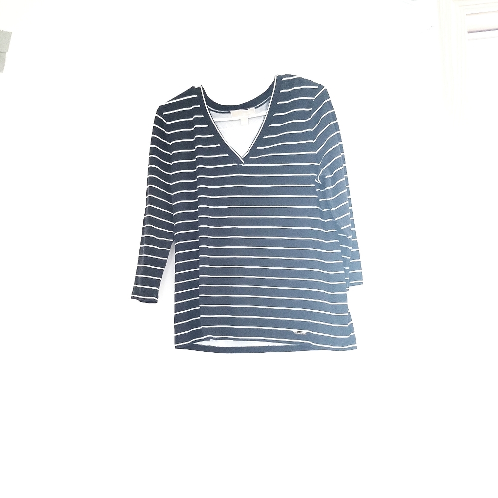 Michael Kors striped blouse Womens size L